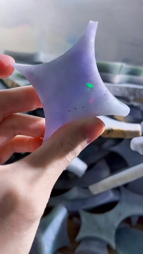 翡翠裸石缅甸翡翠A货文916