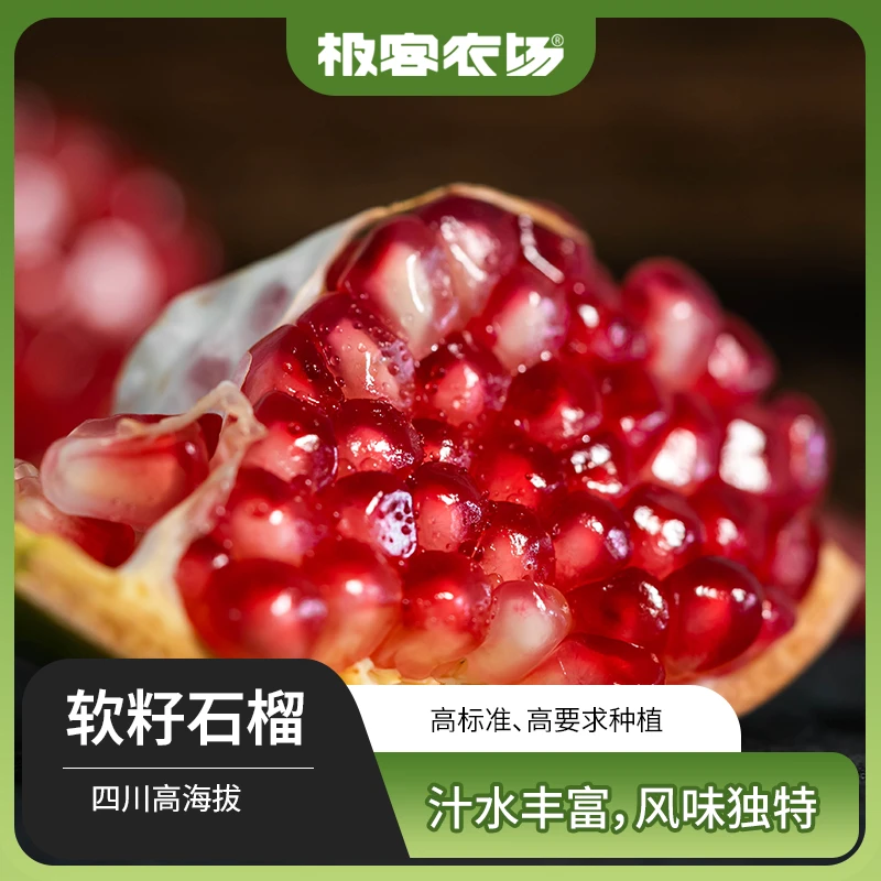 四川会理突尼斯软籽石榴皮薄果粒大香甜多汁籽软轻易可嚼碎顺丰