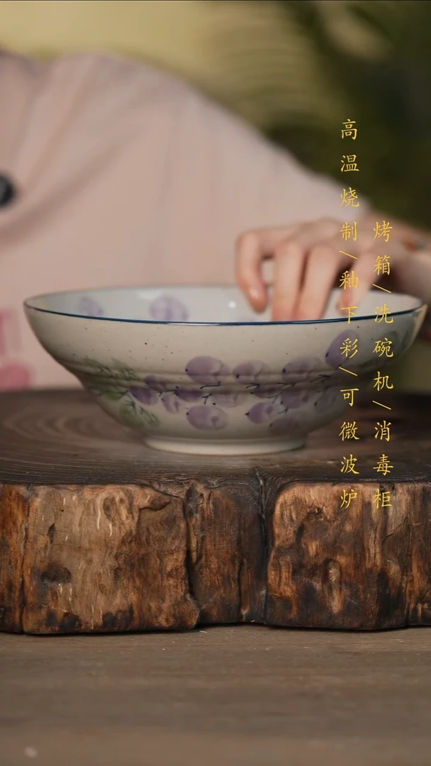 瓷片景德镇高温釉下彩可微波烤箱洗碗机