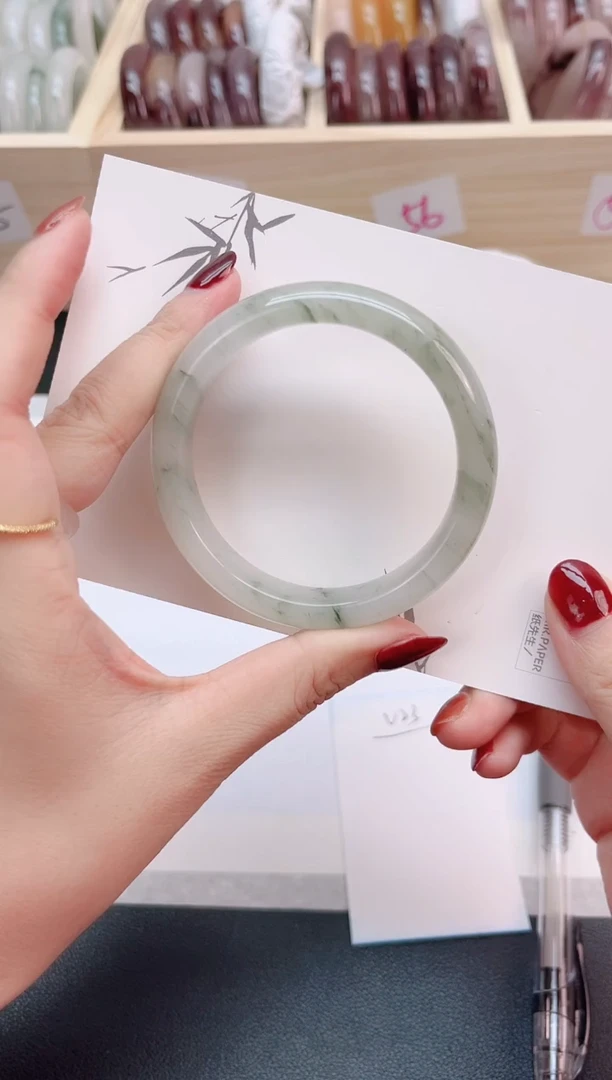 未镶嵌手镯石英质玉（金丝玉）V23-56.2