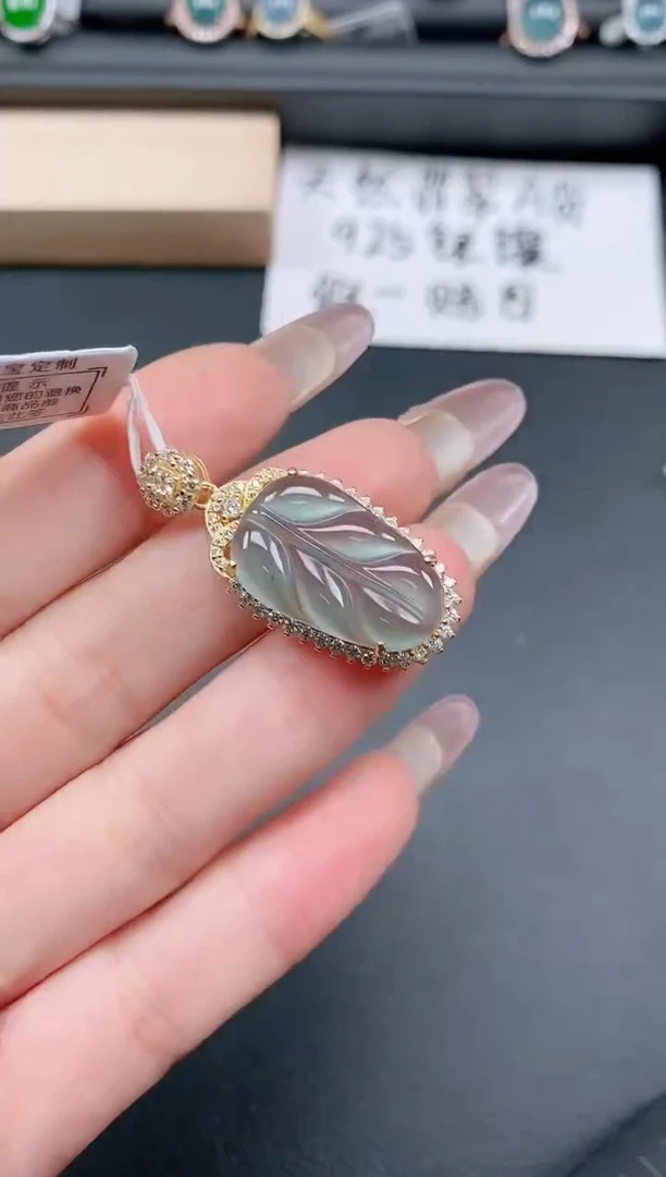 银S925镶嵌戒指翡翠11