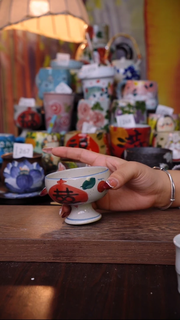杯子陶泥垚手作 景德镇手工手绘陶瓷器物