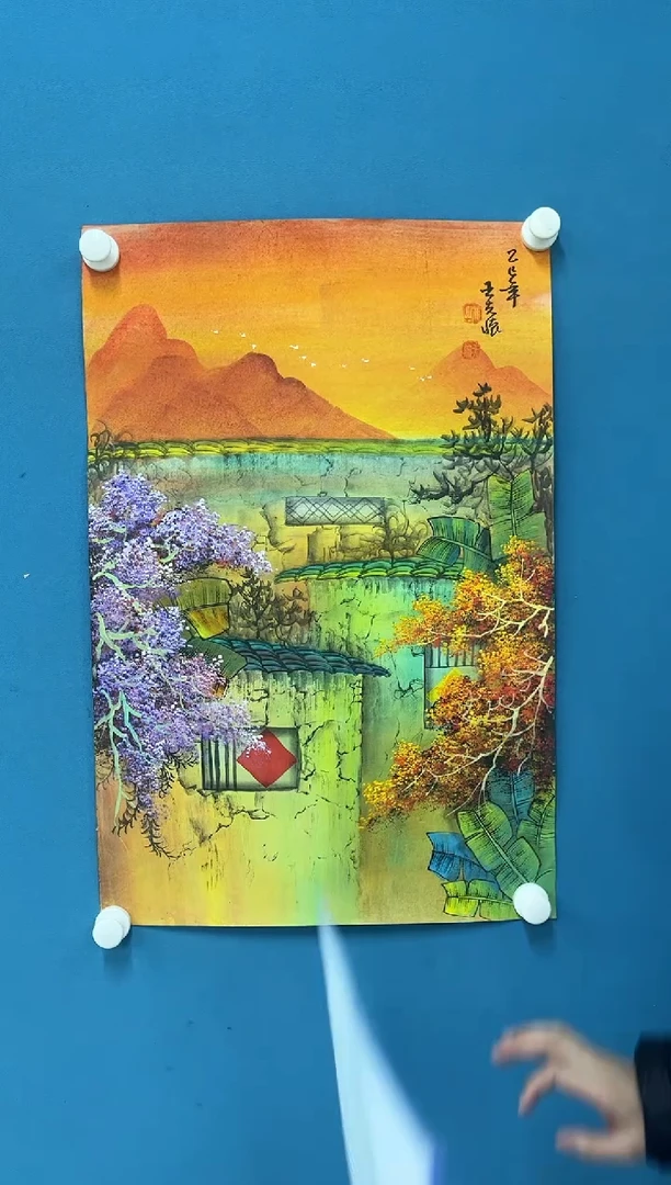 国画12.20zz-王夫怀-四尺三开1