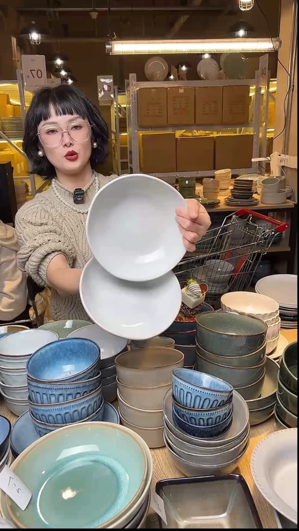 瓷159外贸尾货窑变釉下彩默认微瑕