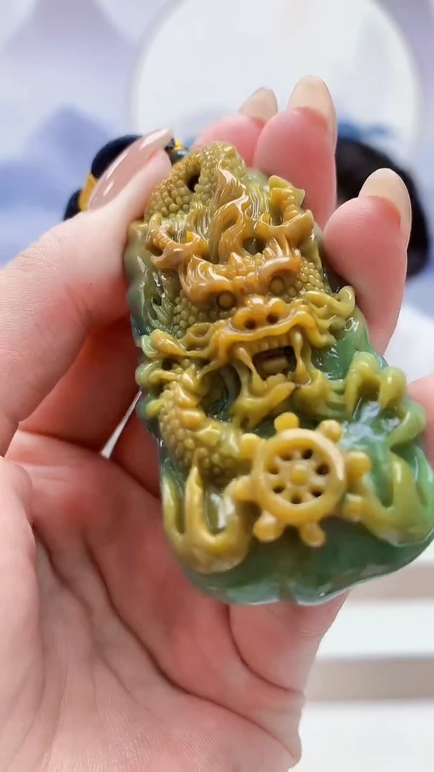 未镶嵌定制翡翠5060MM-毛货挂件69