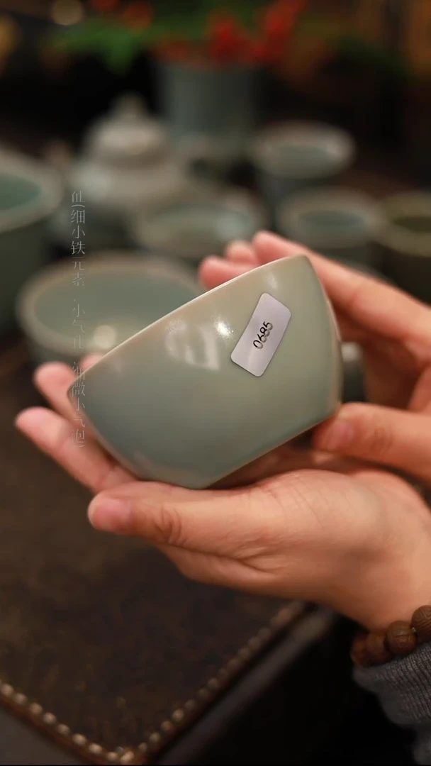 【闪购商品】杯0685一级品柴烧清凉寺天青仿古缸杯