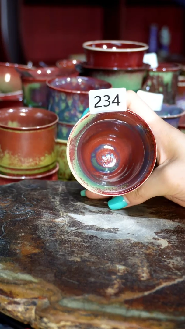 摆件精品窑变钧瓷茶器