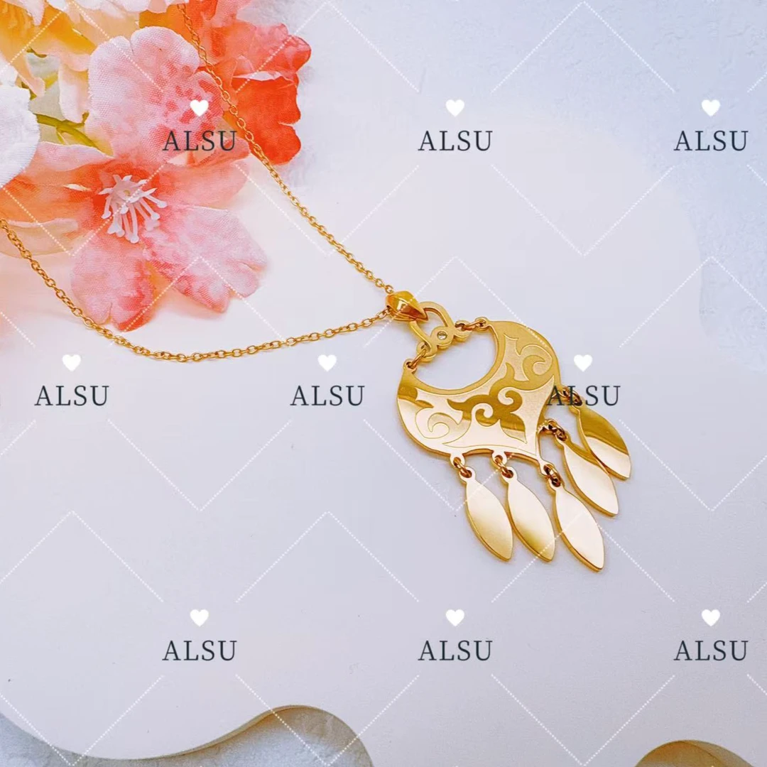 合金项链 ALSU原创经典民族风流苏项链百搭时尚气质法式轻奢小众
