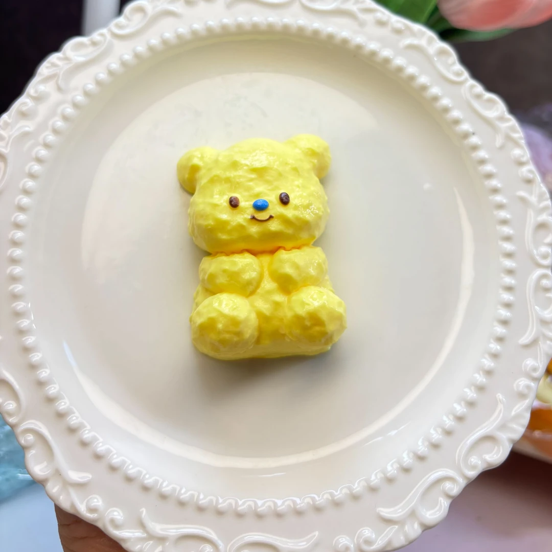 抹面黄油小熊食品级硅胶捏捏乐高颜值糯米泥感手工创意减压玩具