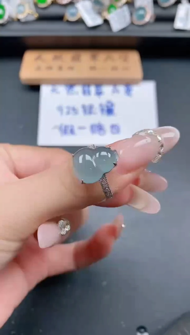 银S925镶嵌戒指翡翠111111