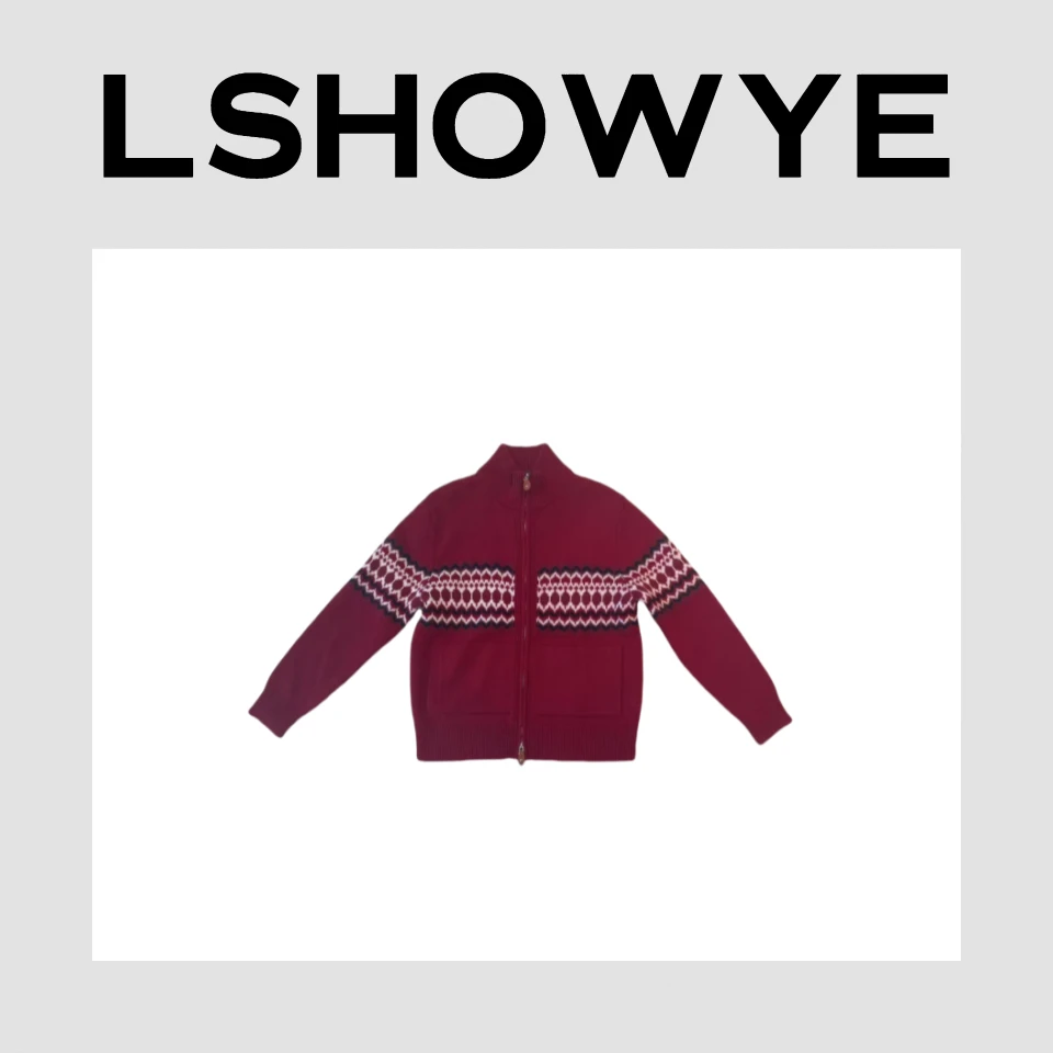 LSHOWYE  红色双拉链毛衣  YZ01