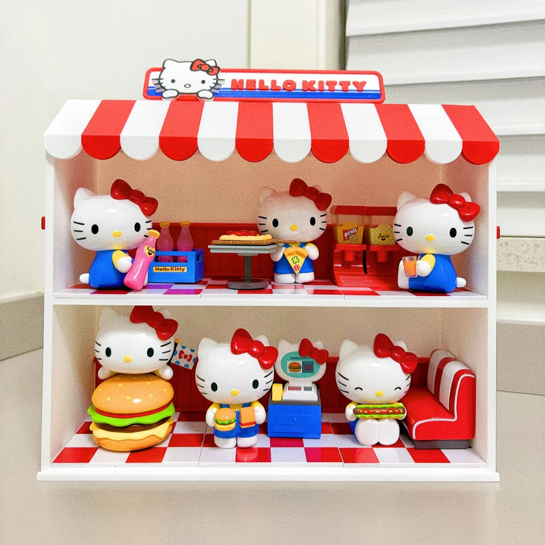 Hello Kitty汉堡复古餐厅系列正版【许愿玩法】静静子