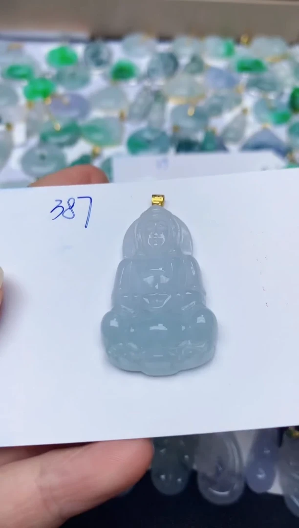 【闪购商品】翡翠颈饰18K金镶嵌天然翡翠A货