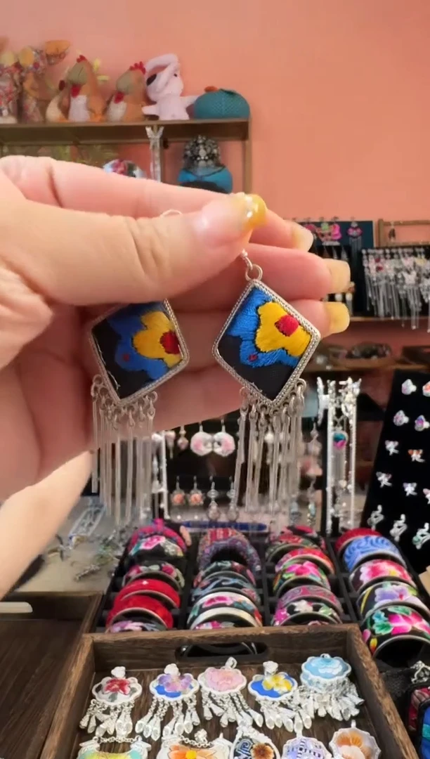 织绣艺枝独绣老绣饰品12