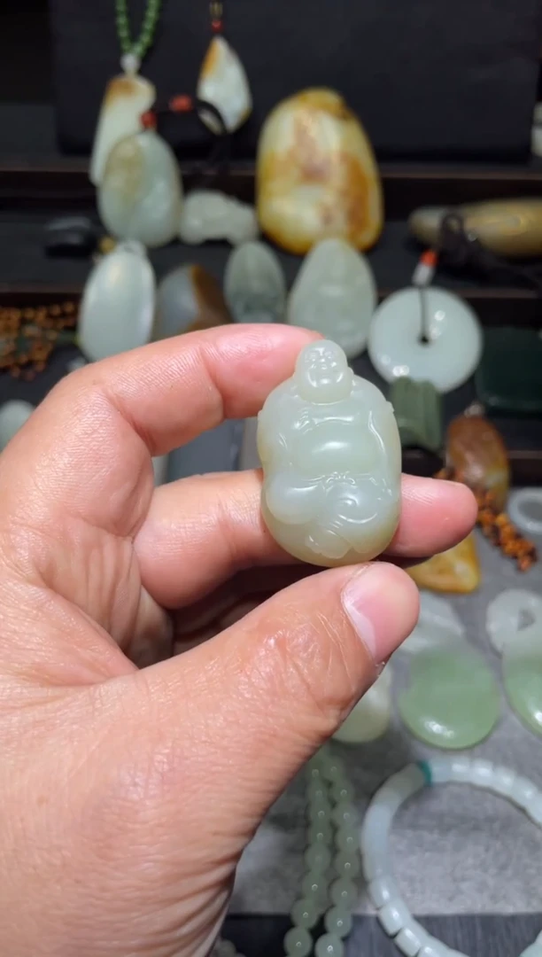 吊坠(不含链)未镶嵌和田玉和田玉且末糖佛公