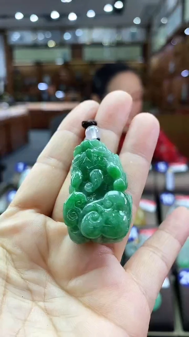 翡翠未镶嵌颈饰貔貅