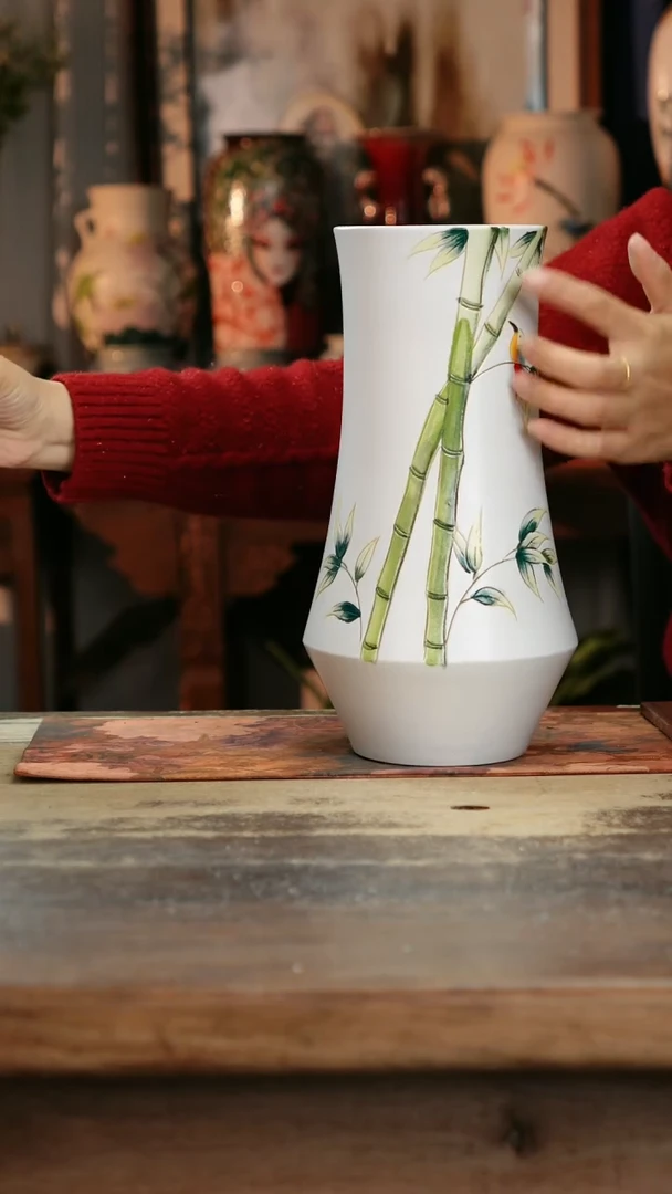 【闪购商品】瓷片景德镇纯手工釉下彩精品花瓶