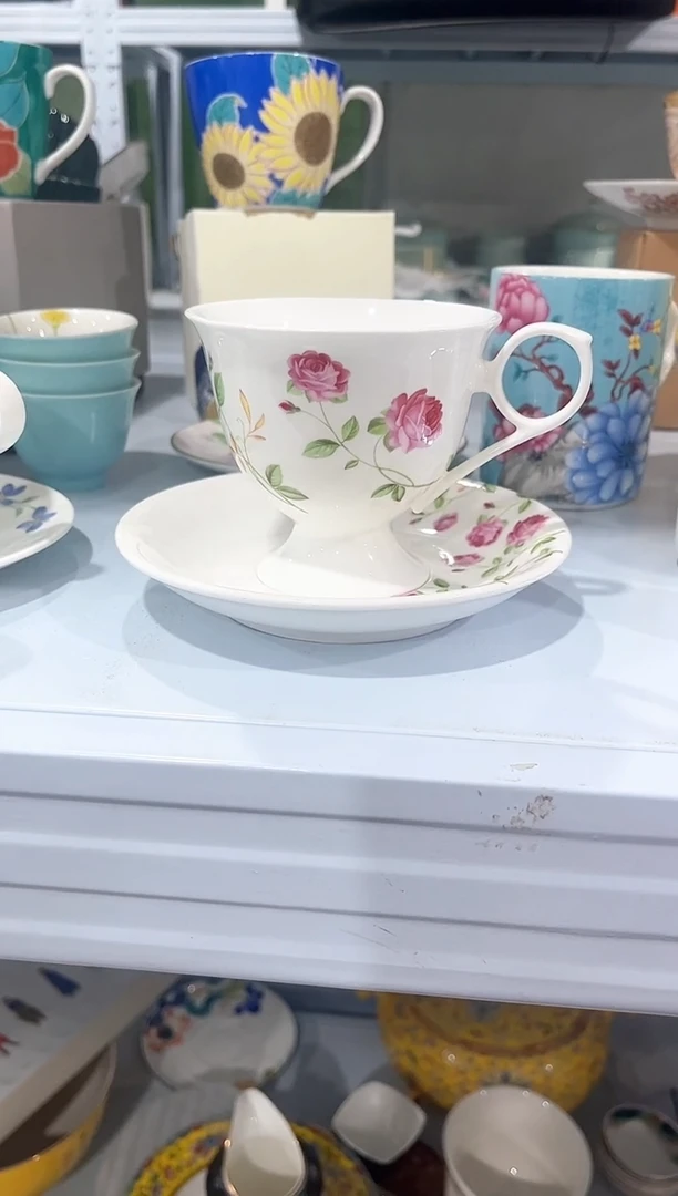 瓷片陶瓷（简装）咖啡杯一套