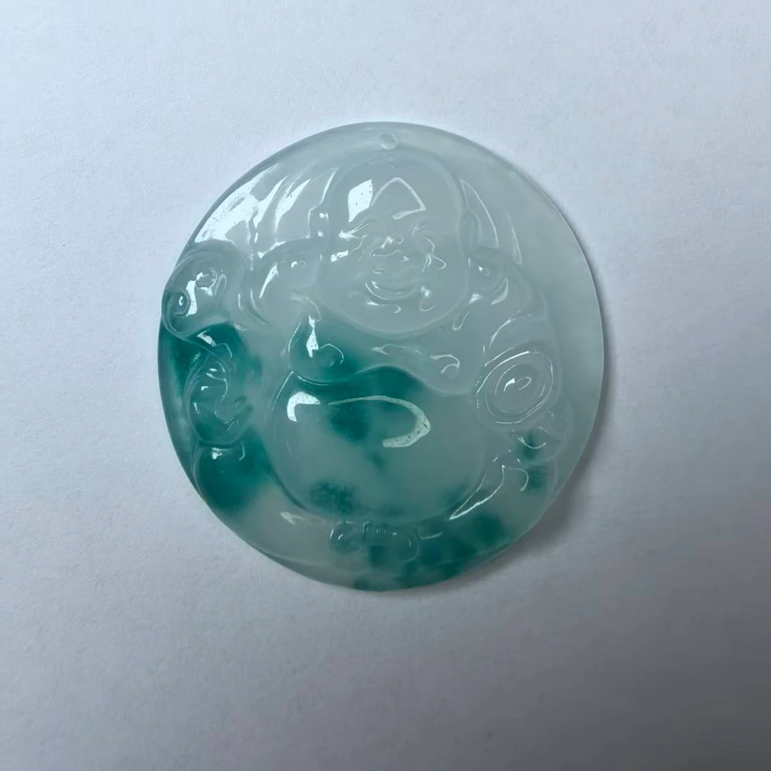 源头工厂甄选-冰润笑脸元宝如意佛佛牌-多样性发货-FG009