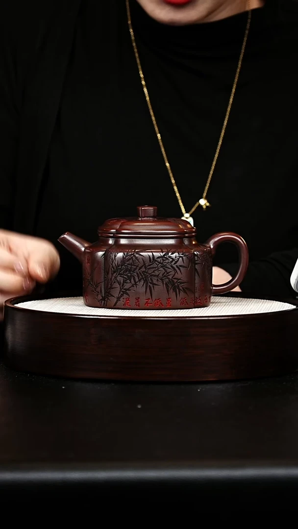 茶壶紫砂筋纹德钟