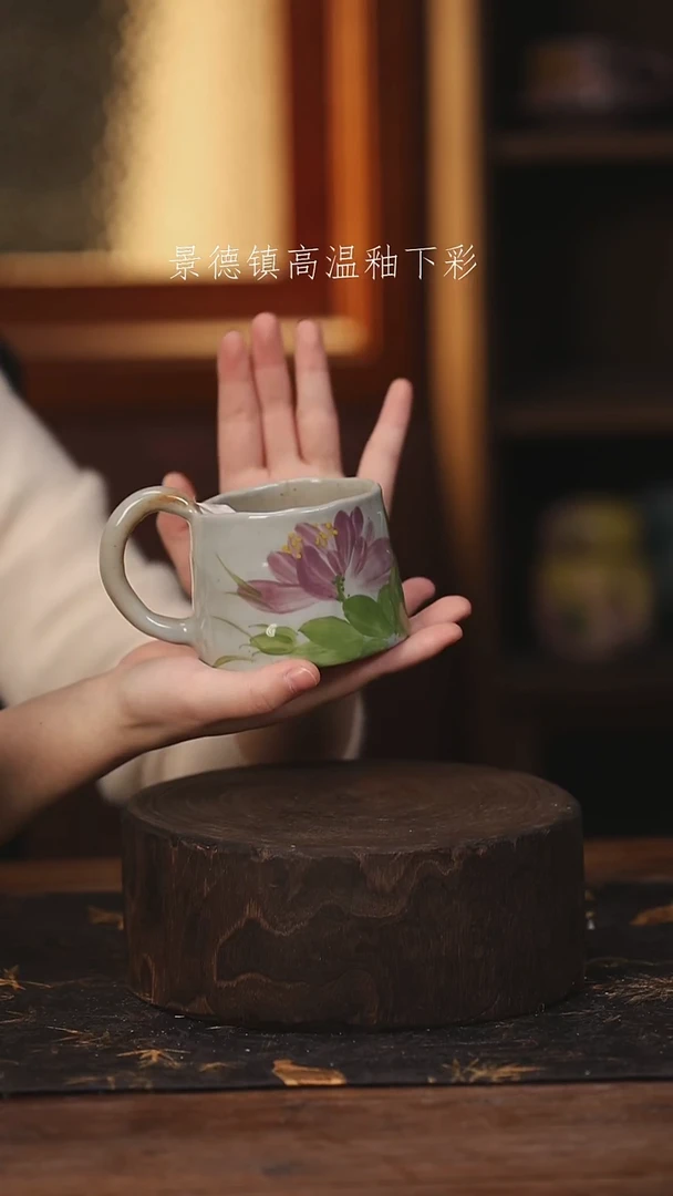 陶瓷景德镇高温釉下手绘陶瓷@L081@