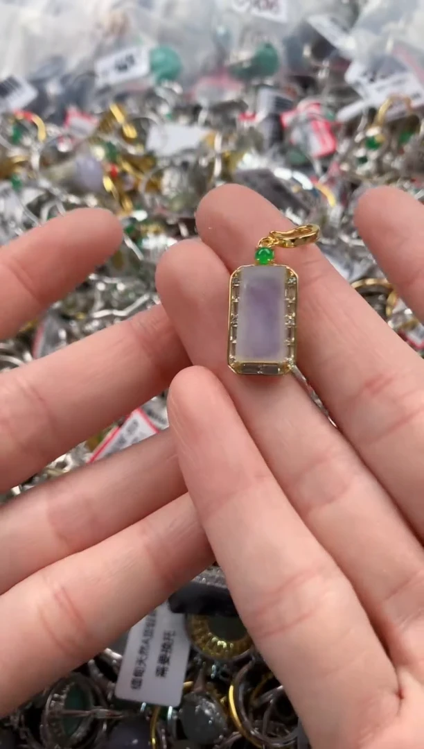 银S925镶嵌戒指翡翠555  9