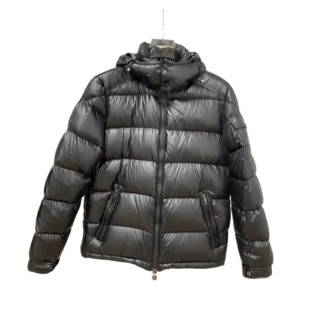 【柚子高奢】MO男士连帽短款亮面羽绒外套001