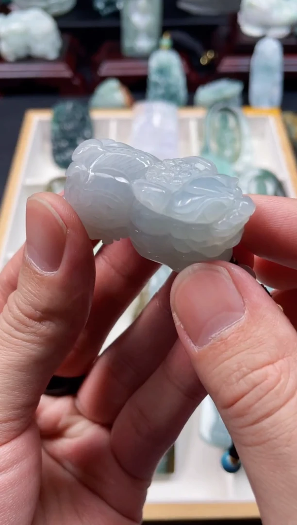 颈饰未镶嵌翡翠17  天然翡翠a货  貔貅