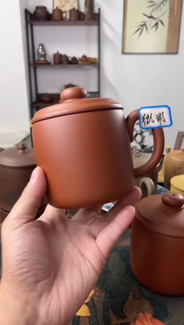 茶杯紫砂微瑕处理介意勿拍老红泥老板杯