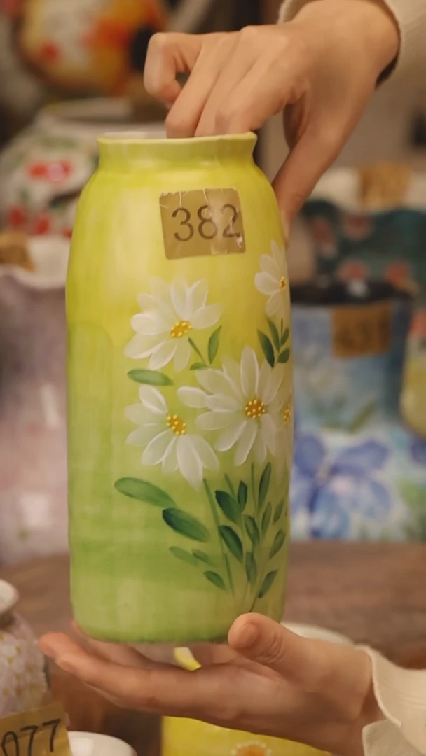 陶瓷景德镇设计师手作花器摆件侘寂风@M382@