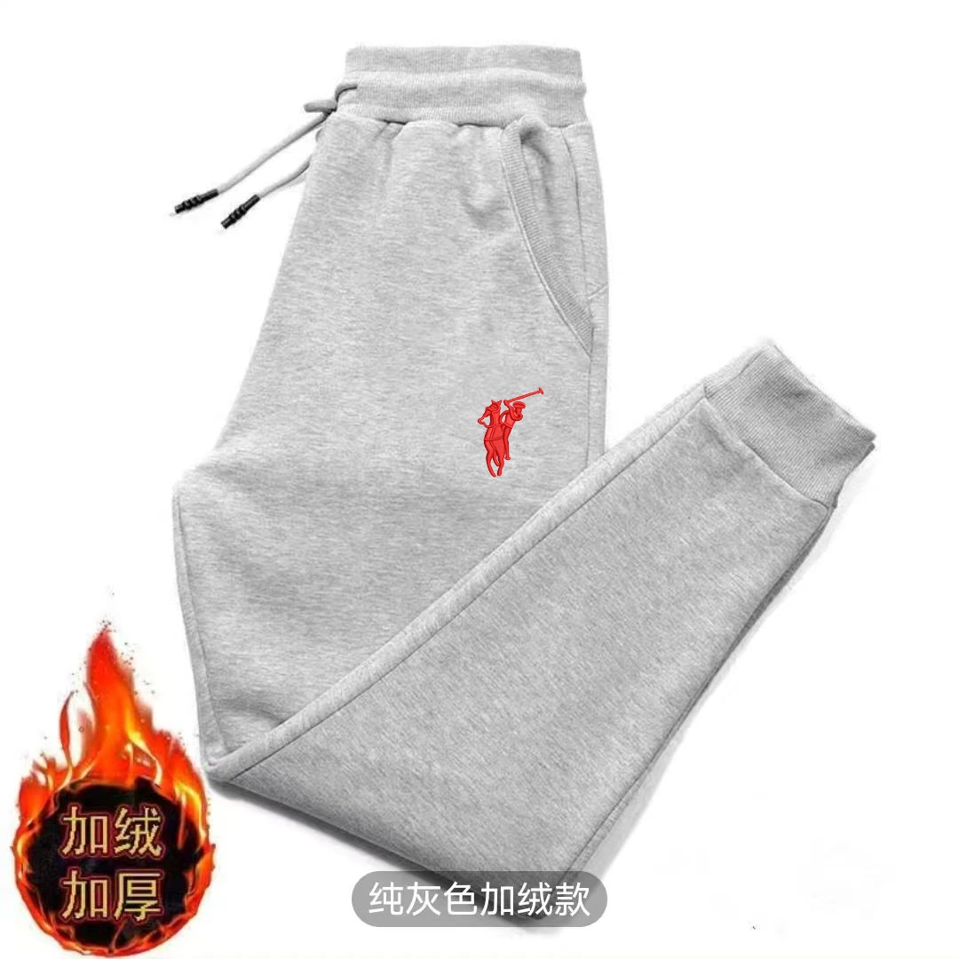 【加绒加厚】外贸原单华棉加绒卫裤长裤束脚百搭时尚休闲裤刺绣JR22
