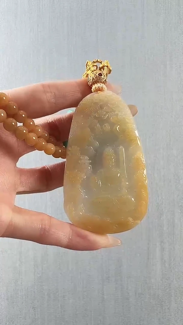 颈饰未镶嵌翡翠不动明王
