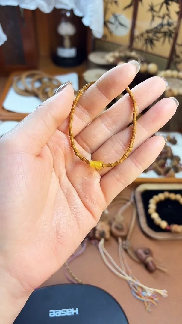 手串桃核【桃源行】竹节款「福禄」桃木桃核辟•挡•驱•护 备注手围