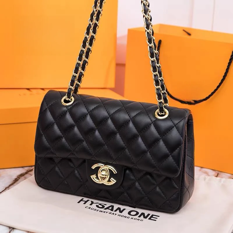 香港品牌2025新款轻奢菱格经典时尚女包包小香风链条单肩斜挎包包