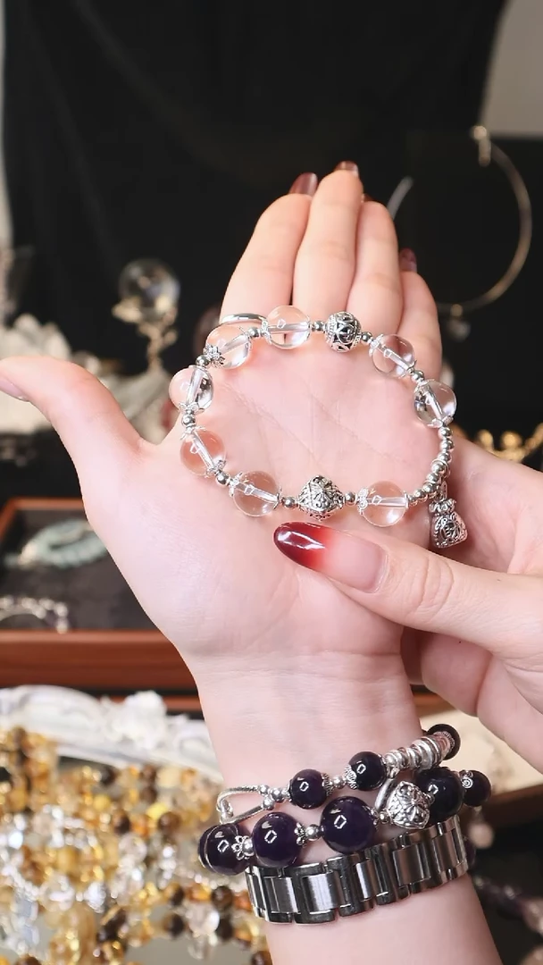 【闪购商品】水晶手链合金（白水晶手链）