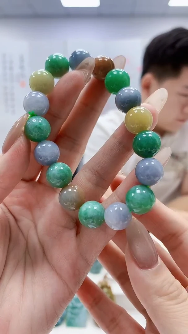 未镶嵌定制翡翠4917lr-毛货手串99