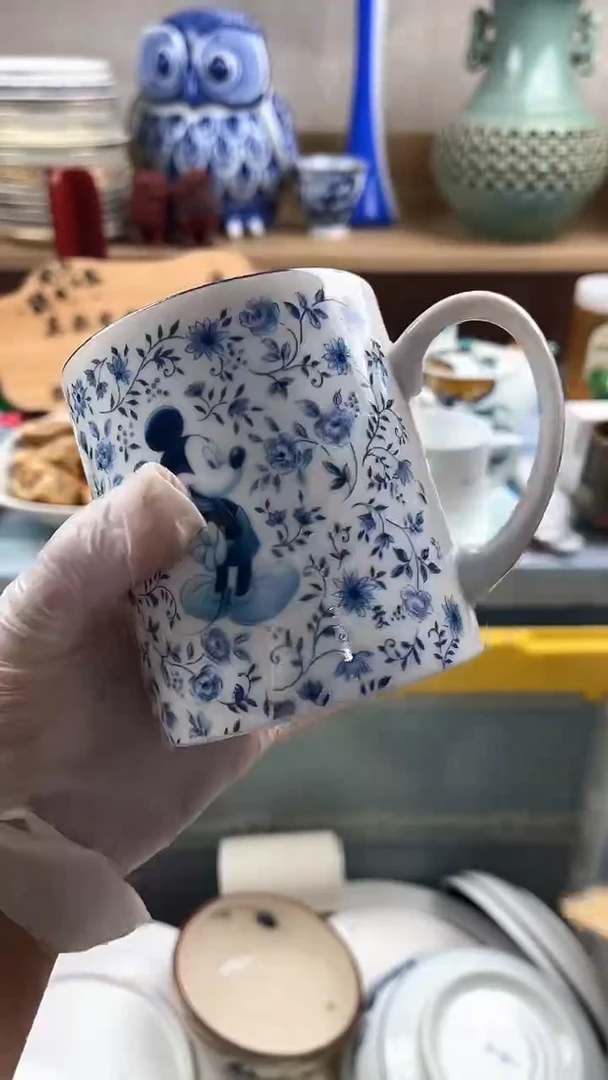 瓷片桃**酱英歌瓷器满19.9包邮