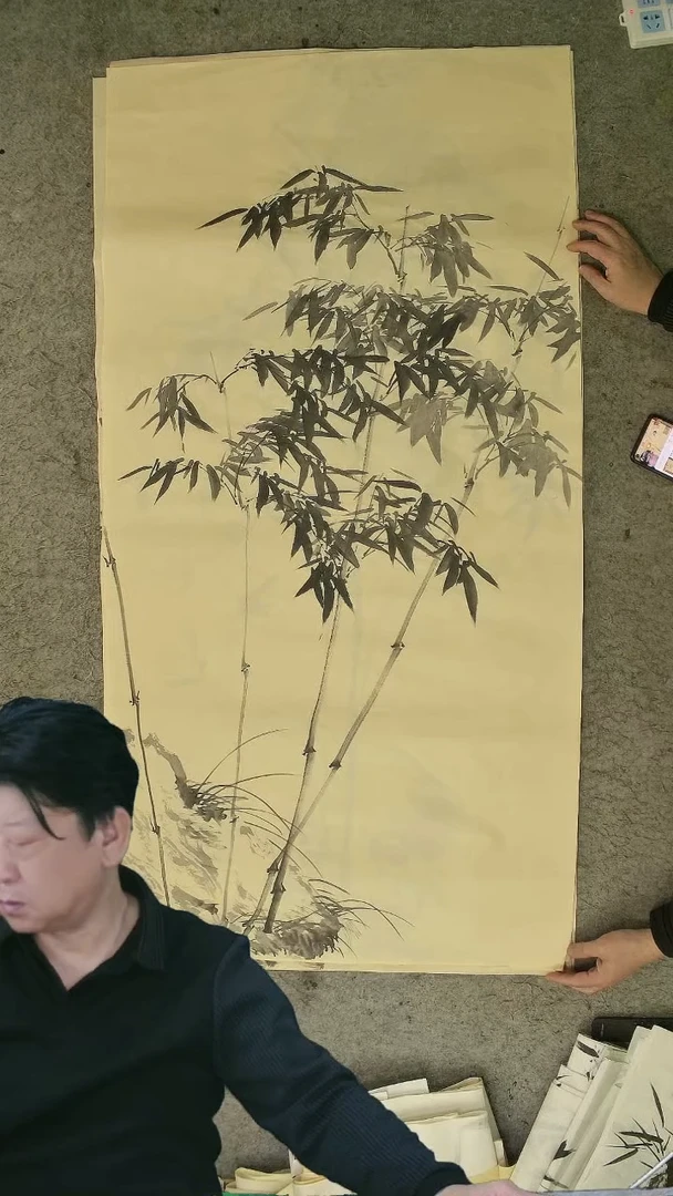 国画 四尺整张  墨竹  69*138cm