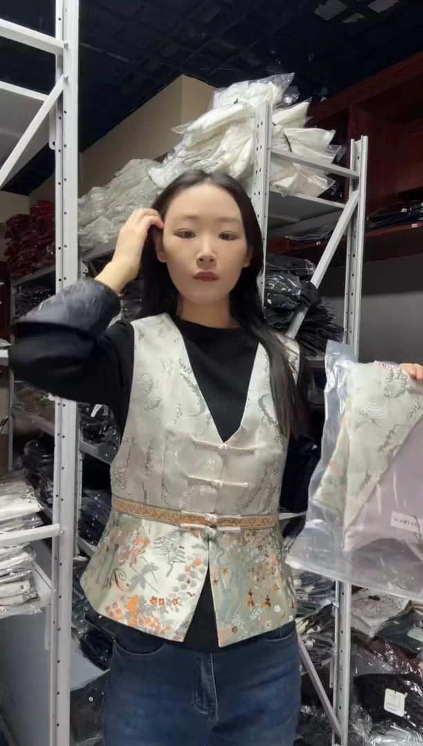 锦纶马甲 V领     XL