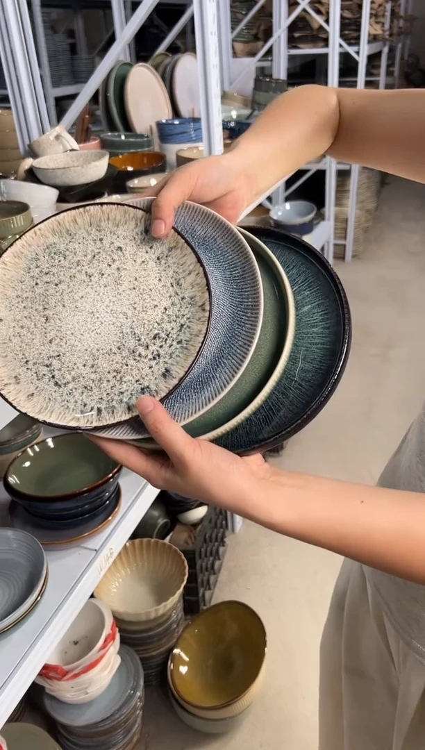 陶瓷外贸尾货瑕疵满20包邮X4小盘