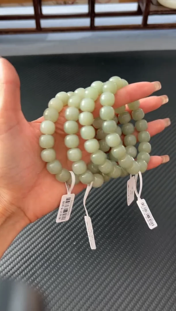 未镶嵌手串和田玉且末微色差近矿卡12多样性发货拍一发一