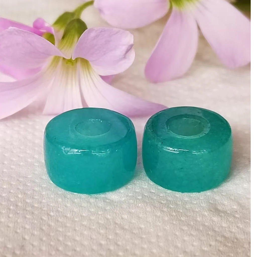 静雅古珠-玛瑙吊坠1对.尺寸高：6.8mm宽12mm