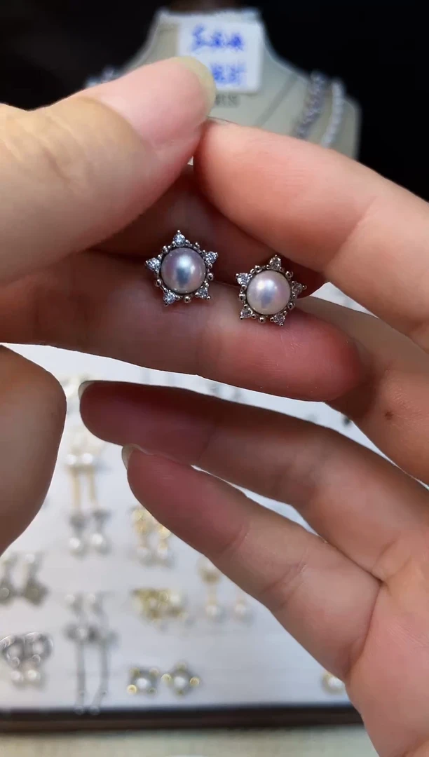 合金耳饰淡水珍珠22