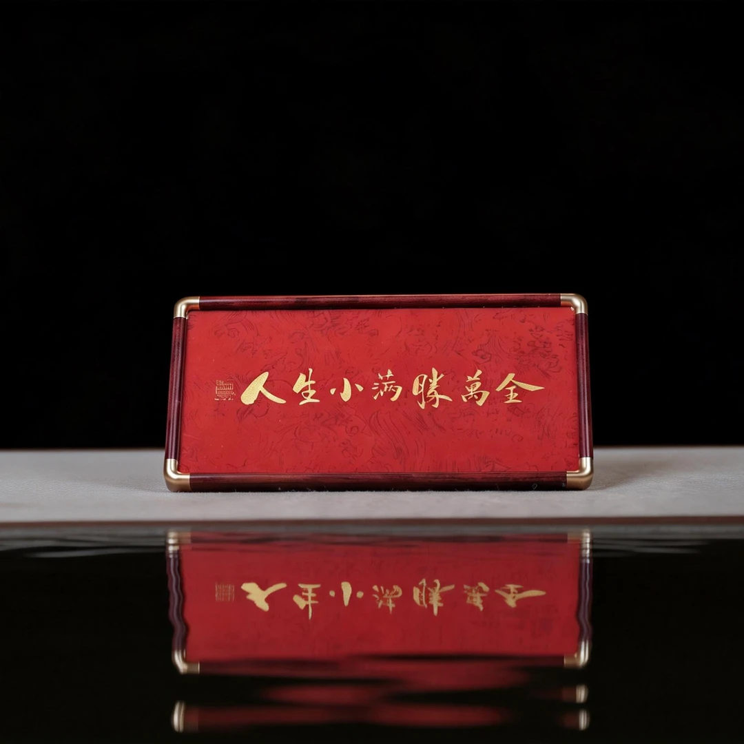 《人生小满胜万全》手写手绘国潮氛围感艺术摆件客厅布置家居用品