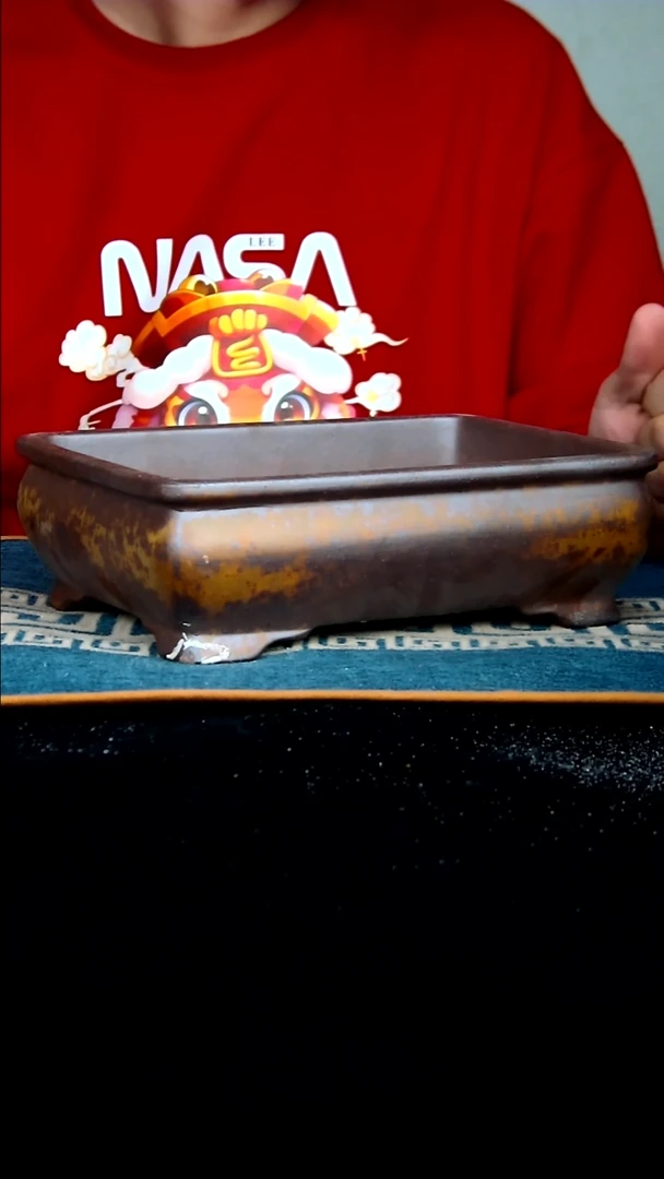 【闪购商品】紫砂花盆微瑕21*15.5*5.5内径尺寸