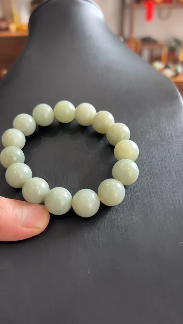 【闪购商品】和田玉手链未镶嵌521589-和田玉手串14mm