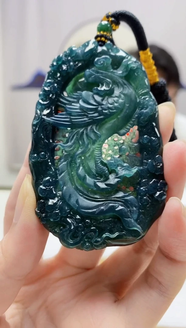 定制翡翠未镶嵌5060zm-毛货挂件107