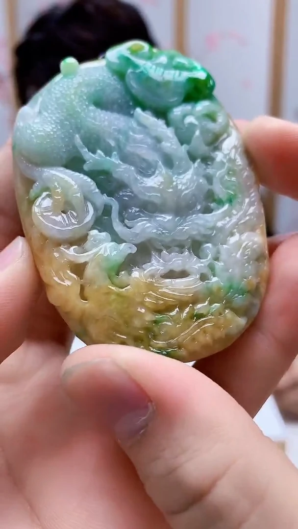 未镶嵌定制翡翠5145bb-毛货挂件赠珠链13