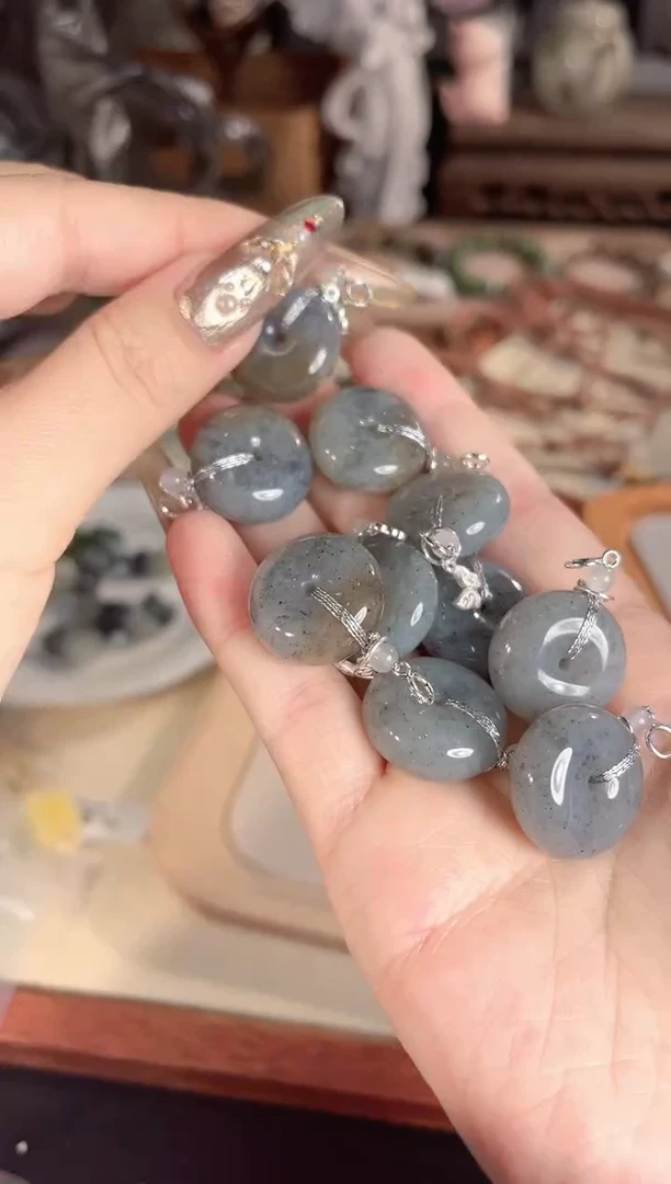 吊坠(不含链)银S925镶嵌和田玉多样性发其一孤品默认微瑕