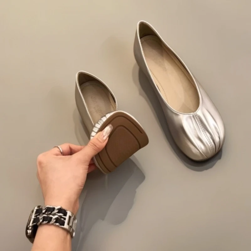 心芘秋季百搭晚晚风鞋韩式玛丽珍女士鞋子休闲舒适百搭平底豆豆鞋